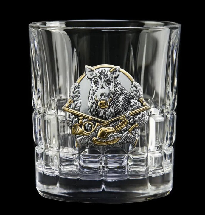 Набор для виски «HUNTER» Boss Crystal – 6 хрустальных бокалов, золото, серебро Фото 2